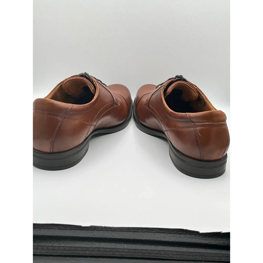 Florsheim Men 12138-221 Cognac Leather Cap Toe Derby Comfortech Shoes Size 13D